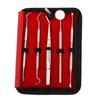 Juego de 9 herramientas bucales de fábrica, acero inoxidable, removedor de cálculos, sonda para halitosis, herramientas para el cuidado dental.