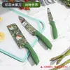 Faca de cozinha suplemento alimentar faca placa de corte 2-em-1 cozinha terno bebê especial tábua de corte bebê impressão de utensílios de cozinha de 7 peças