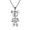 Collar de oso violento con cuatro extremidades móviles, estilo hip hop femenino, moda masculina, punk, cadena de suéter para pareja, joyería femenina, collar para niños