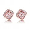Joia de Comércio Exterior Conjunto Moda Feminina Conjunto de Três Peças Temperamento Personalidade Colar com Pedras Strass Brilhantes Brincos Anel Acessórios de Relógio
