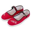 Novidade da Primavera Sapatos de Tecido de Veludo Cotelê Femininos Sapatos Bordados de Pequim Sola Grossa Sola Macia Bico Raso Fivela com Palmilha de Camadas