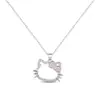 Múltiples Estilos de Collares de Gato de Dibujos Animados con Pedrería, Modernas Cadenas para la Clavícula para Niñas, Estudiantes y Mejores Amigas, con Cadenas Únicas para Suéteres