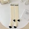 Calcetines blancos a rayas JK de estilo japonés para mujer, hasta la pantorrilla, de primavera y otoño, estilo preppy, combinables, largos hasta la rodilla, adelgazantes, de moda.