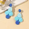 Pendientes Tejidos de Flor Hechos a Mano Estilo Bohemio Clavos de Oreja de Alta Gama para Mujeres Nicho Versátiles Elegantes Pendientes de Estilo Festivo