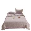 Fio de algodão Classe A de camada dupla fibra de soja colcha de verão simples renda coreana lavável à máquina lavável para dormir nu colcha para ar condicionado
