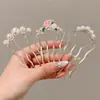 Grampo de Cabelo em Forma de U com Pérolas para Mulheres 2025 Novo Estilo Ferramenta de Penteado Grampo de Cabelo Acessório de Cabelo de Alta Qualidade Pente Estilo Chinês Grampo de Cabelo Adorno de Cabeça