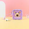 Mini Porta-Moedas Bolsa de Cosméticos para Crianças Meninos e Meninas Bolsa Fofa de Fone de Ouvido com Cabeça de Capivara Bolsa de Moedas Desenho Animado para Crianças