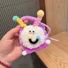 Bolsa para Auriculares Bluetooth con Trenza de Barra Retorcida de Payaso de Peluche Linda, Estuche Protector, Monedero Tejido de Dibujos Animados, Cuerda Cruzada