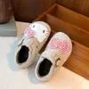 Zapatos de Frijol Birkenstock para Niños 2026 Nuevo Estilo Otoño Versión Coreana para Niñas Lindos de Dibujos Animados Calentitos con Felpa Zapatos de Algodón Versátiles