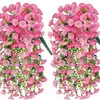Amazon Transfronterizo Gloria de la Mañana Artificial Eucalipto Flor Trompeta Enredadera Colgante de Pared Jardín Patio Flor Falsa Enredadera Decorativa