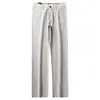 2025 Nuevos Pantalones Largos de Modal Elegantes Sarja de Algodón Elástico Verano Finos para Hombre Sueltos Casual de Negocios