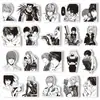 65 Pegatinas Periféricas de Dibujos Animados Anime Death Note, Blanco y Negro Yagami Creativas Decorativas para Teléfono y Agenda DIY