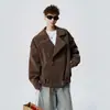 Chaqueta de Cuero PU Estilo Americano Cremallera Oblicua Doble Cuello para Hombre 2026 Otoño Marca de Tendencia Sentido del Diseño Rebelde Guapo Versátil Chaqueta de Cuero Ropa de Abrigo