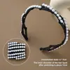 Headband Dobrável Retrátil Portátil para Mulheres Pérola 2025 Novo Estilo Grampo de Cabelo Viagem Passeio Elástico de Cabelo Headband para Lavar o Rosto