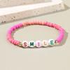 Mofado Taylor Letra Boêmia INS Contas de Arroz Pulseira de Miçangas Joias DIY Pulseira Infantil Joias de Verão Femininas