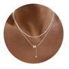 Collar Retro Transfronterizo Collar Y Simple Lazo Distintivo Cadena Clavícula Moda Elegante Joyería Combinable Nuevo Mujer