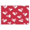 Nuevo mantel individual rojo de San Valentín con diseño de amor, para fiestas navideñas, para sala de estar, mantel decorativo con borde cruzado, tapete aislante térmico estampado de lino
