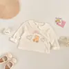 Camisetas de Oso de Peluche Estilo Nuevo Primavera y Otoño 2026 para Niñas Pantalones Sueltos de Cuadros Estilo Coreano Primavera y Otoño para Bebé Niña