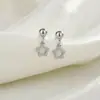 Aretes de Flor de Plumeria Frescos y Sencillos para el Amanecer de Primavera para Mujer, Estilo Coreano, Aretes Artísticos Pequeños de Flor de Margarita Hueca Estilo Bosque