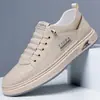 Zapatos casuales tipo mocasín transpirables y versátiles para hombre de otoño, tenis blancos de suela suave, zapatos casuales de moda para hombre