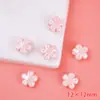 Color flor de cinco pétalos cerámica cuentas sueltas Macaron lindas cuentas perforadas pulsera collar DIY accesorios al por mayor