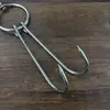 ¡Guau, gancho de acero inoxidable para pato asado, gancho doble para ganso asado, anillo para carne asada, aguja para cola de cochinillo y ganso, tenedor para piel de cerdo, anillo para char siu, gancho S para res