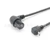 Cable de Extensión de Datos USB Micro5P Macho con Curva Hacia Abajo a USB Micro5P Hembra con Codo para Panel