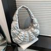 2024 Verão Nova Axila Nuvens Plissadas Bolsa Feminina Moda Simples All-match Bolsa de Ombro Casual Moda Feminina Bolsa