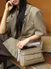 Bolsa Transversal de Couro Legítimo Tanning Vegetal Versátil Bolsa de Ombro Novo Estilo 2026 Elegante Bolsa de Braço Pequena Quadrada para Mulheres