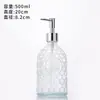 Frasco de álcool em gel de vidro transparente transfronteiriço frasco de loção frasco de vidro criativo frasco vazio de gel de banho shampoo em estoque atacado