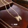 Real Gold galplaqueado diamante carta colar Coreia do Sul moda all-match clavicle cadeia leve luxo high-grade colar fábrica atacado