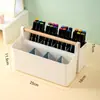 Caixa de Armazenamento para Canetas Marcadoras com Porta-Canetas Integrado, Grande Capacidade, Organizador de Mesa para Estudantes, Adequado para Canetas Coloridas, Canetas de Desenho, Lápis, com Cesta com Alça