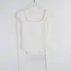 2025 Camiseta Feminina de Manga Longa com Decote Quadrado Dongdaemun Coreano Transfronteiriça Outono Curta Slim Fit Decote Amplo Camiseta Básica Top