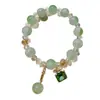 Pulsera de Cristal con Degradado Estilo Bosque Hecha a Mano con Cuentas Joyería de Mano con Borla de Cristal para Mujer Ins Niche Mejor Amiga Venta al Por Mayor