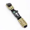 Pulsera Multifuncional de Paracord para Exteriores, Tejida Puramente a Mano, Correa Tejida Ajustable para Reloj de Brújula de Supervivencia para Exteriores