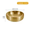 Acero Inoxidable 304 Tazón para Fideos Fríos Estilo Coreano Tazón Ondulado de Doble Capa Tazón Doméstico Anti-quemaduras para Sopa Tazón Dorado Luosifen Tazón para Ramen