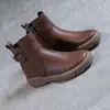 Botas Martin Femininas Estilo Britânico 2026 Novo Estilo Primavera e Outono Botas Estilo Curto Tamanho Grande Zíper Lateral Temporada Outono e Inverno Botas Chelsea