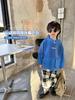 Sudadera con capucha de estilo nuevo para primavera y otoño de 2026 para niños, Sudadera fina de manga larga con retazos estilo coreano, Ropa casual japonesa para niños