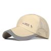 Verão ao ar livre guarda-sol net cap casual amantes boné homens respirável letra fina gaze rede beisebol cap fabricantes atacado