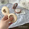 Peine Lindo Pequeño, Mini Peine de Cojín de Aire Portátil para Niños y Niñas, Peine Plegable de Bolsa de Aire, Peine Masajeador, Espejo Integrado