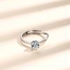 Anillo de Moissanita Color D Genuino Diseño de Nicho para Mujer Sentido Avanzado Simple Elegante Regalo de San Valentín para Novia