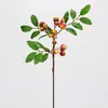 Árvore de frutas artificial grande com várias folhas, galho de lichia, decoração de jardim falso para janela de sala de exposição, ornamento floral de alta qualidade