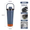 Vaso agitador con almacenamiento, vaso térmico, vaso para hielo de acero inoxidable 304, vaso de gran capacidad, vaso de agua portátil, botella de agua para exteriores