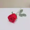 Copo de Vinho Transfronteiriço Acabamento Rosa, Buquê de Fio de Tricô Puramente Feito à Mão, Decoração de Casa, Decoração de Vaso de Flores Artificiais Crocheted