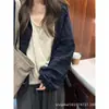 Estilo relajado, cárdigan suéter a rayas perezoso para mujer, otoño de manga larga, adelgazante, holgado, casual, prenda exterior de punto estilo coreano