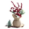 Venda Quente Transfronteiriça Pinhas de Natal Frutas Vermelhas de Cristal Adereços Layout Enfeites Acessórios de Decoração de Natal para Desktop Suprimentos
