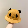 Chapéu de Panda Super Fofo para Crianças Protetor Solar Protetor Solar Chapéu de Pescador de Abas Grandes Chapéu de Balde Fofo para Meninos e Meninas