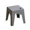 Taburete Cuadrado de Una Pieza Color Macarrón, Apilable, Ahorra Espacio, Resistente, Antideslizante de Plástico, Taburete para Mesa de Comedor para Uso Doméstico