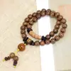 Sándalo de seda dorada DIY pulsera de bosque pulsera para hombres y mujeres estilo fresco pequeño adornos de rosario fabricantes de joyería al por mayor