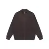 Yidao Vintage Otoño 2026 Nueva Colección: Suéter cárdigan con cuello alto y cremallera estilo Old Money para hombre, Tejido de punto con textura geométrica